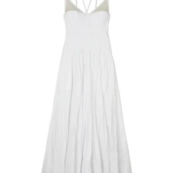 Indy Cotton Blend Plissé Maxi Dress - Picture 1 of 13
